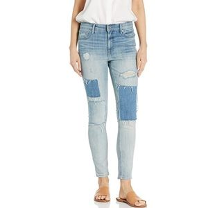Lucky Brand Light Wash Patchwork Bridgette Skinny‎ Jeans